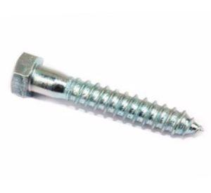Tornillo Tirafondo 1/4 x 3’’ zinc 25 unidades Imporper.