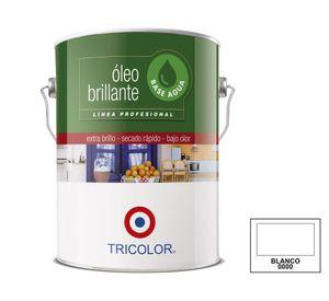 Óleo al agua 1 galón Profesional blanco brillante Tricolor