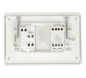 Placa armada toma corriente + interruptor 9/12 Orión blanco Schneider