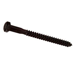 Tornillo tirafondo 3/8 x 4 pavonado Imporper