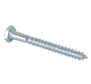 Tornillo tirafondo zincado 1/4x2,1/2'' cromado Imporper