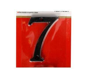 Número 7 8,5 cm Rústico negro Poli
