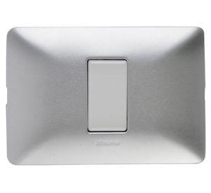 Interruptor 16a x250v placa aluminio blanco Bticino