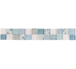 Listel vidrio 30x5 cm line azul Norglas