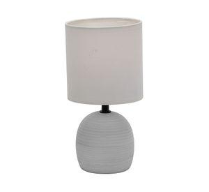 Lámpara sobremesa 1L E27 gris