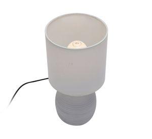 Lámpara sobremesa 1L E27 gris