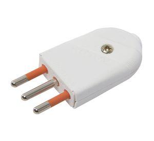 Enchufe macho súper 3 patas 10 amp blanco Kalop