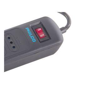 Protector sobrevoltaje P9186 2200w 918 joules 6 entradas termoplástico Philco