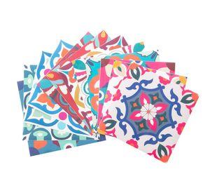 Vinilo adhesivo mural 15x15cm Florencia 12 unidades