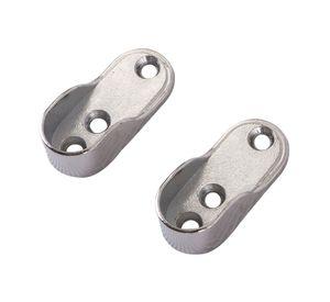 Soporte pared barra closet cromo x2 unidades hbt