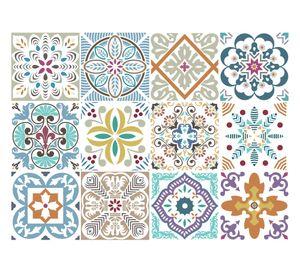 Vinilo adhesivo 15x15 cm Blumen 12 unidades