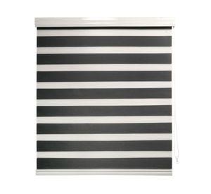 Cortina roller zebra 180x165 cm gris oscuro