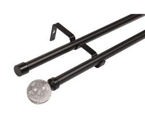 Barra extensible 120/210 cm cristal negro