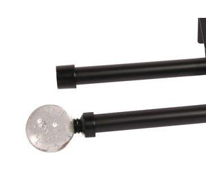 Barra extensible 120/210 cm cristal negro Cotidiana