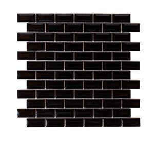 Malla de cerámica 30x30 cm negro biselado Norglas
