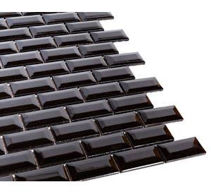 Malla de cerámica 30x30 cm negro biselado Norglas