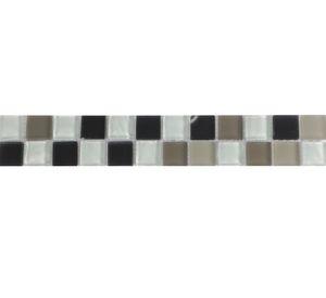 Listel vidrio 30x5 cm albarracín gris Norglas