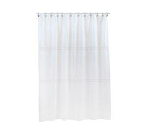 Cortina baño 180x180 cm bolillo blanco Cotidiana