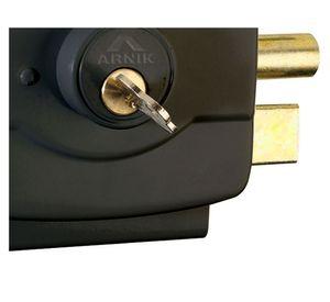 Cerradura sobreponer acceso principal/ reja AR01+30CA negro Arnik