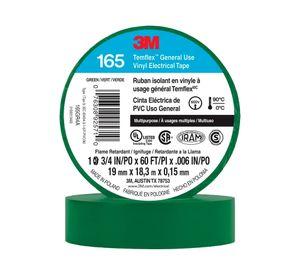 Cinta eléctrica 19 mm x 18,3 m Temflex 165 verde