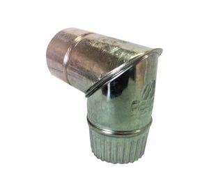 Codo galvanizado 4,5'' espesor 0,35 mm Aceros de la Rivera