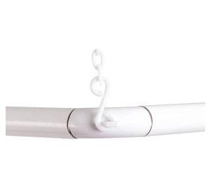 Barra angular baño 19 mm 75x175 cm blanco Metalhsa