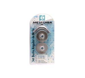 Set barra baño 175x75 cm 19 mm Angular Metalhsa