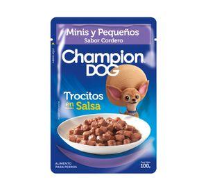 Alimento húmedo perro 100 gr razas pequeñas cordero Champion Dog