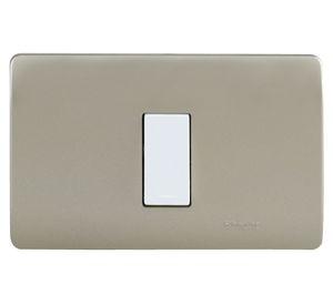 Placa armada interruptor 9/12 Génesis millan Schneider