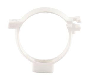 Abrazadera tubo de bajada PVC blanco