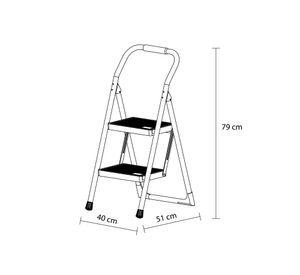 Escalera 2 Niveles Metal 72x38.5 cm