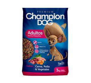 Alimento perro 3 kg raza peque帽a carne, pollo y vegetales Champion Dog