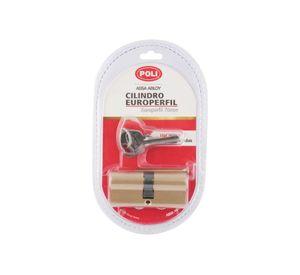 Cilindro europerfil 70 mm 5 pin 3 llaves bronce satinado Poli