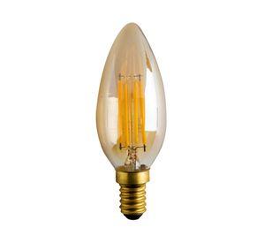 Ampolleta filamento LED 40W E14 luz cálida Ledzone