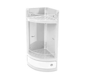Esquinero baño con gavetero blanco Reyplast