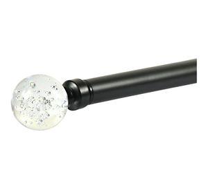 Barra extensible 120/210 cm cristal negro