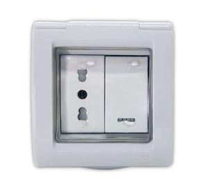 Caja sigma interruptor 9/12 + enchufe 16A Kalop