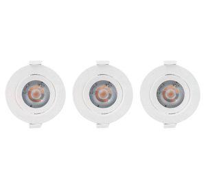 Foco embutido 1L LED 9 cm blanco 3 unidades Drl