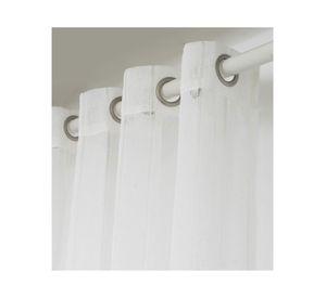 Cortina velo 140x230 cm deshilado blanco