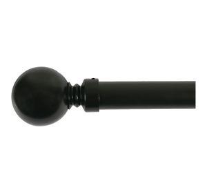 Barra extensible 120/210 cm esfera negro