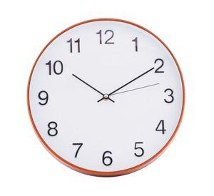 Reloj 30 cm blanco/café