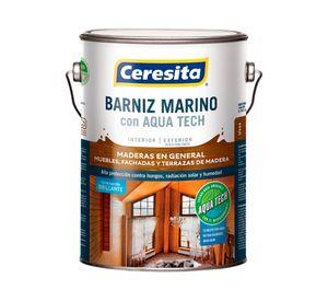 Barniz marino 1 galón Aqua Tech natural brillante Ceresita