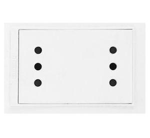 Placa armada tomacorriente 10A 2P+T blanco Bticino