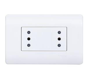 Placa armada con toma corriente dúplex 2M Génesis Schneider