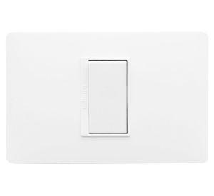 Placa armada interruptor simple 10A 9/12 Luzica blanco Bticino