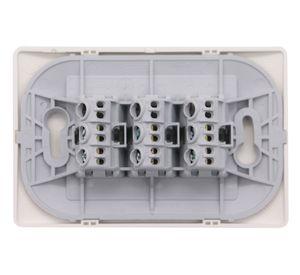 Placa armada interruptor triple 10A 9/32 Luzica blanco Bticino