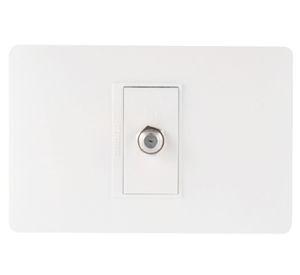 Placa toma TV armada tipo F blanco Bticino