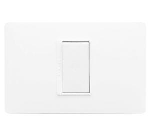 Placa armada interruptor simple 10A 9/24 Luzica blanco Bticino