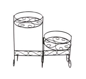 Soporte maceta doble negro Outzen