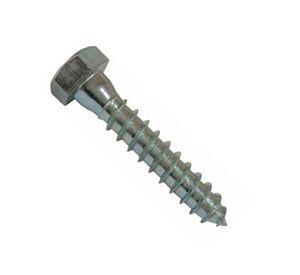 Tirafondo cabeza hexagonal 1/4x4'' zincado 20 unidades Mamut